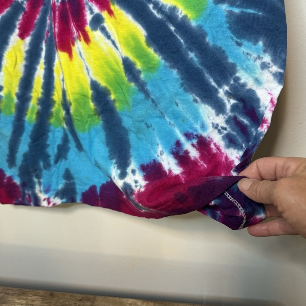 Vintage Tie-Dye Spiral Pattern Graphic T-Shirt XL BVD - Picture 6 of 8